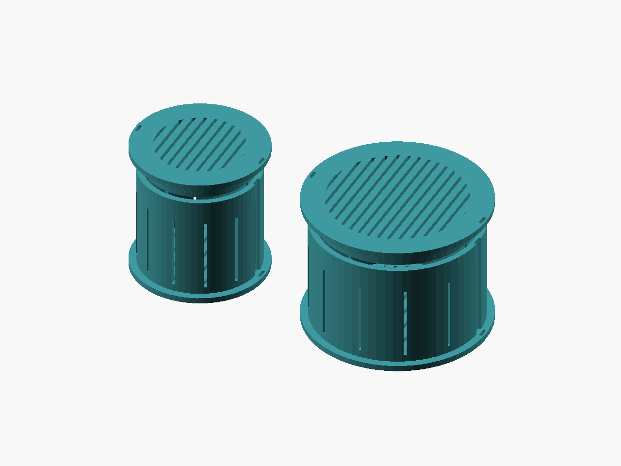 Drywell design set, CAD render