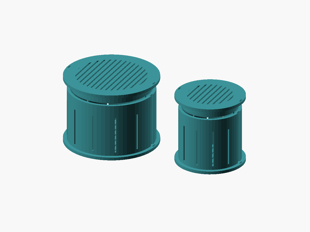 Drywell: alternate CAD render of the full design set